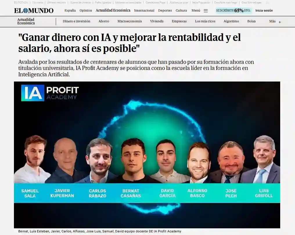 IA Profit Academy - Artículo en El Mundo